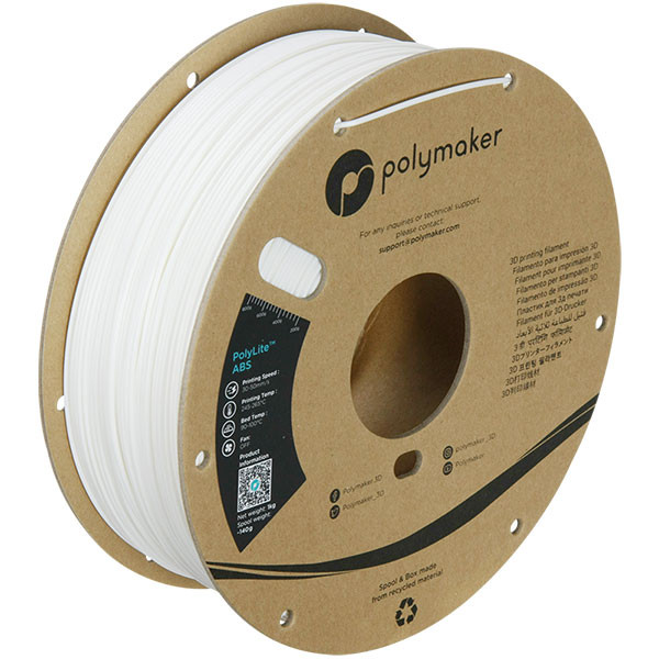 Polymaker PolyLite white ABS filament 1.75mm, 1kg DFP14052 - 1