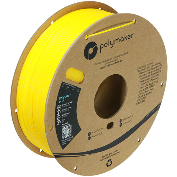 Polymaker PolyLite yellow PLA filament 1.75mm, 1kg DFP14062 - 1