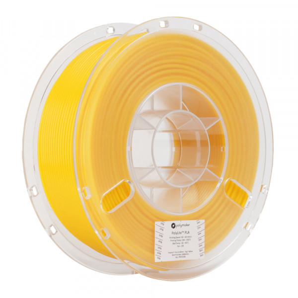 Polymaker PolyLite yellow PLA filament 2.85mm, 1kg 70538 PA02022 PM70538 DFP14063 - 1