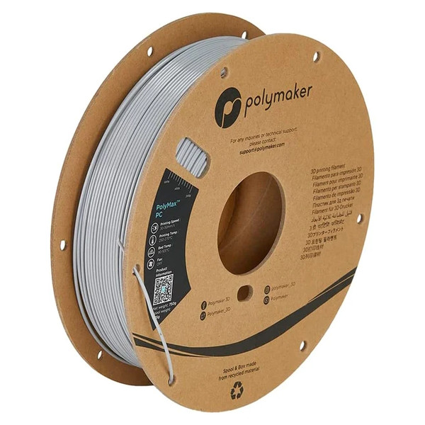 Polymaker PolyMax Tough PC filament 1.75 mm Gray 0.75 kg PC02005 DFP14366 - 1