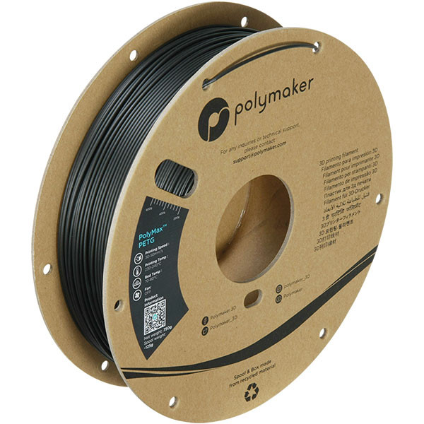 Polymaker PolyMax black PETG filament 1.75mm, 0.75kg DFP14094 - 1