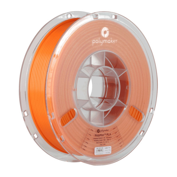 Polymaker PolyMax orange PLA filament 2.85mm, 0.75kg DFP14107 - 1