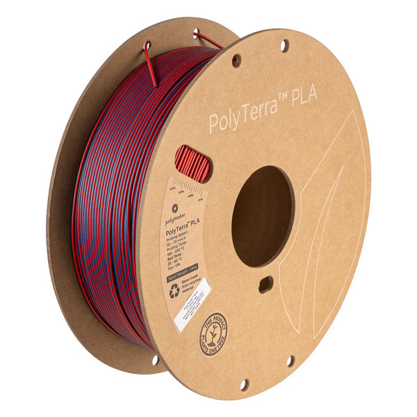 Polymaker PolyTerra Dual PLA filament 1.75mm Mixed Berries (Red-Dark Blue) 1 kg PA04026 DFP14392 - 2