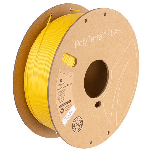 Polymaker PolyTerra PLA+ filament 1.75mm Yellow 1 kg PA05001 DFP14360 - 1