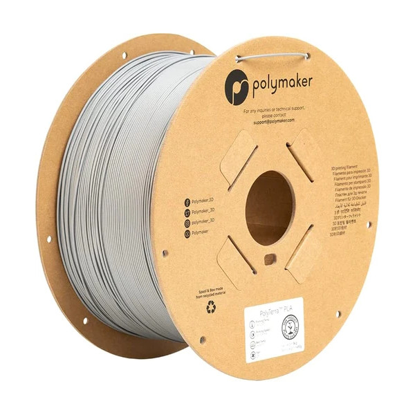 Polymaker PolyTerra PLA filament 1.75 mm Fossil Gray 3 kg PA04009 DFP14354 - 1