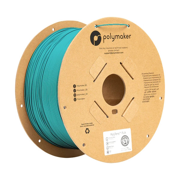 Polymaker PolyTerra PLA filament 1.75mm Arctic Teal 3 kg PA04012 DFP14356 - 1