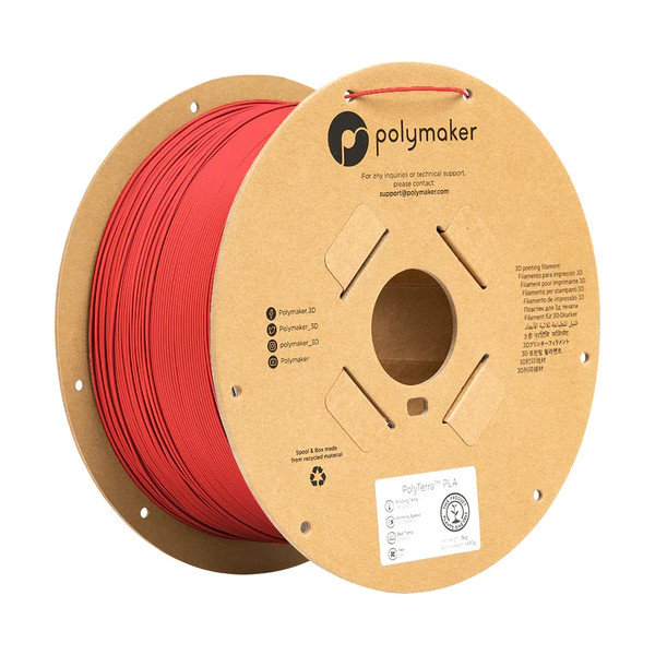 Polymaker PolyTerra PLA filament 1.75mm Lava Red 3 kg PA04010 DFP14355 - 1