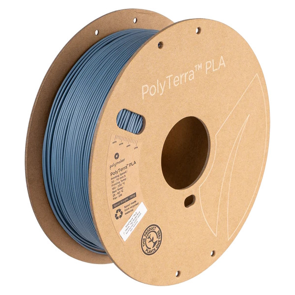 Polymaker PolyTerra PLA filament 1.75mm Muted Blue 1 kg PA04004 DFP14349 - 1