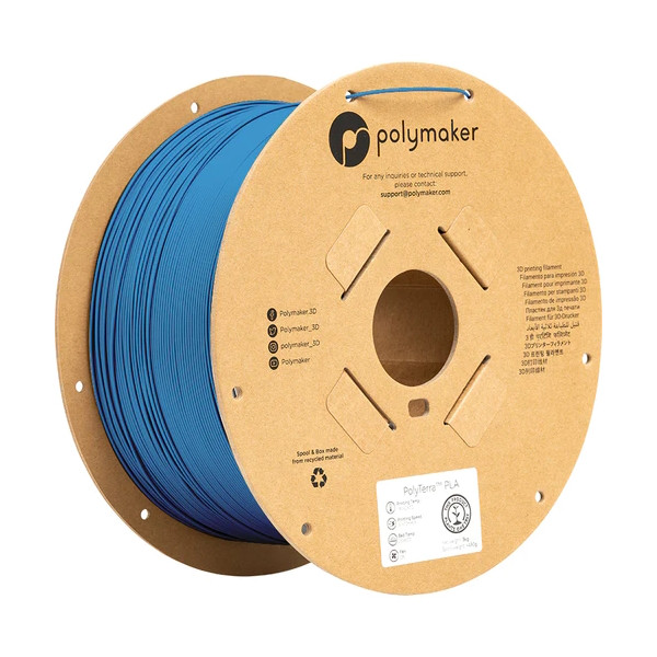 Polymaker PolyTerra PLA filament 1.75mm Sapphire Blue 3 kg PA04011 DFP14357 - 1
