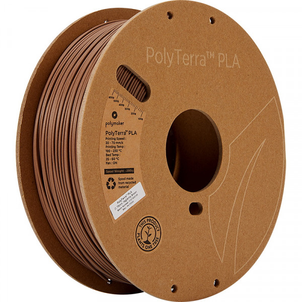 Polymaker PolyTerra army brown PLA filament 1.75mm, 1kg 70959 DFP14230 - 1