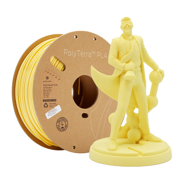 Polymaker PolyTerra banana yellow PLA filament 2.85mm, 1kg 70866 DFP14153 - 1