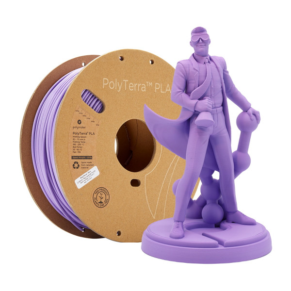 Polymaker PolyTerra lavender PLA filament 1.75mm, 1kg 70852 DFP14166 - 1