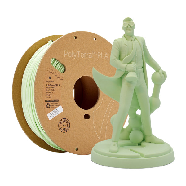 Polymaker PolyTerra mint green PLA filament 1.75mm, 1kg 70869 DFP14162 - 1