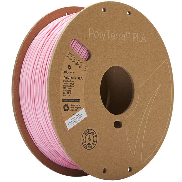 Polymaker PolyTerra sakura pink PLA filament 1.75mm, 1kg 70908 DFP14240 - 1