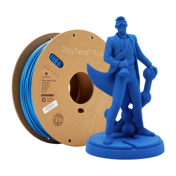 Polymaker PolyTerra sapphire blue PLA filament 2.85mm, 1kg 70829 DFP14145 - 1