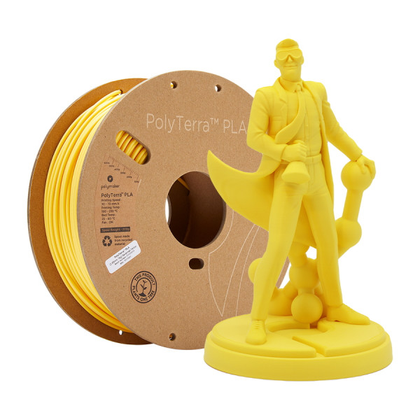 Polymaker PolyTerra savannah yellow PLA filament 2.85mm, 1kg 70851 DFP14147 - 1