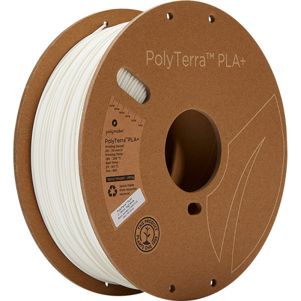 Polymaker PolyTerra white PLA+ filament 1.75mm, 1kg PM70946 DFP14243 - 1