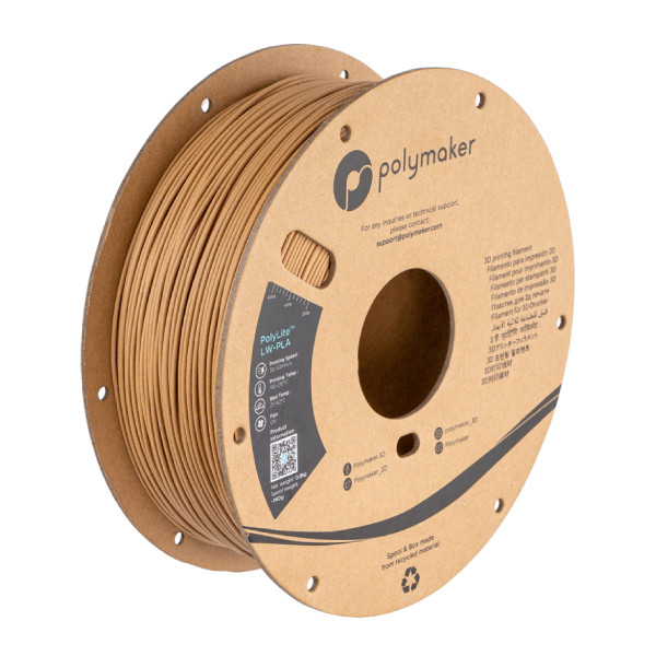 Polymaker Polylite LW-PLA filament 1.75 mm Wood 0.8 kg DFP16152 - 1