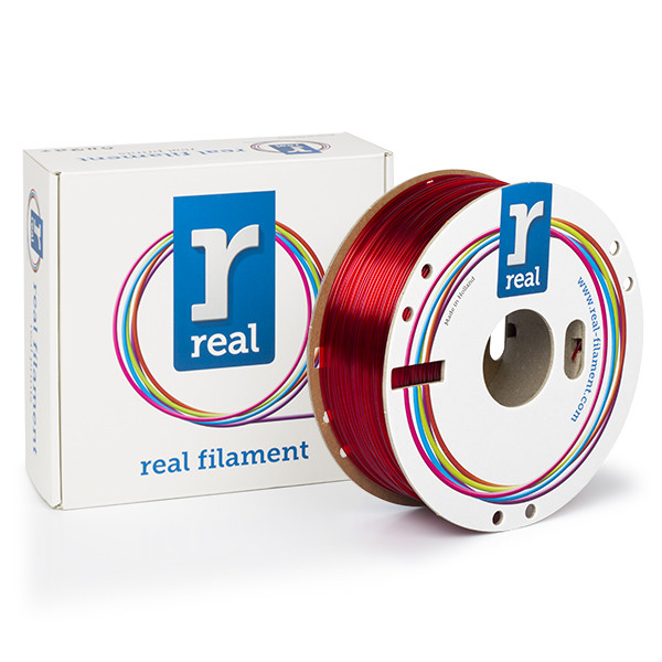 REAL filament transparent red 1.75 mm PETG 1 kg DFP02230 - 1