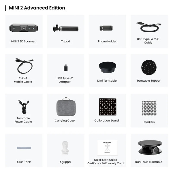 Revopoint MINI 2 Advanced Edition 3D scanner DAR03027 - 2