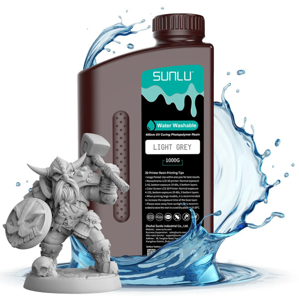 SUNLU Grey Water Washable Resin 1kg  DLQ06011 - 1