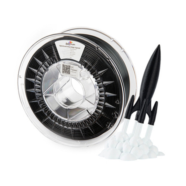 Spectrum Filament Premium PLA High Speed 1.75mm Deep Black 1kg 81071 DFS10043 - 1