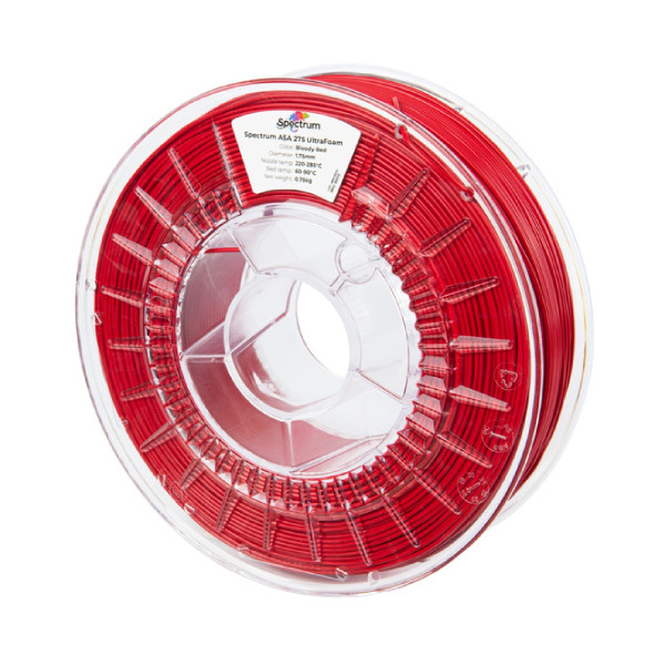 Spectrum LW-ASA UltraFoam filament Bloody Red 1.75 mm 0.75 kg DFP16189 - 1