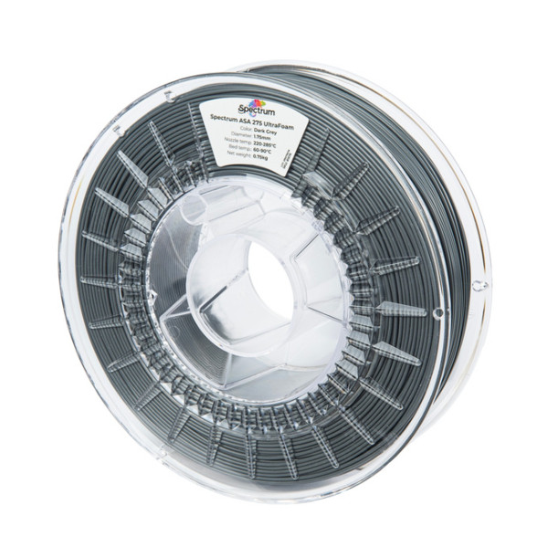 Spectrum LW-ASA UltraFoam filament Dark Grey 1.75 mm 0.75 kg DFP16186 - 1