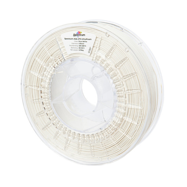 Spectrum LW-ASA UltraFoam filament Pure White 1.75 mm 0.75 kg DFP16191 - 1