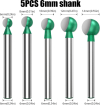 TwoTrees Two Trees Ball Cutter 6mm - Set of 5 110604419 DAR02460 - 4