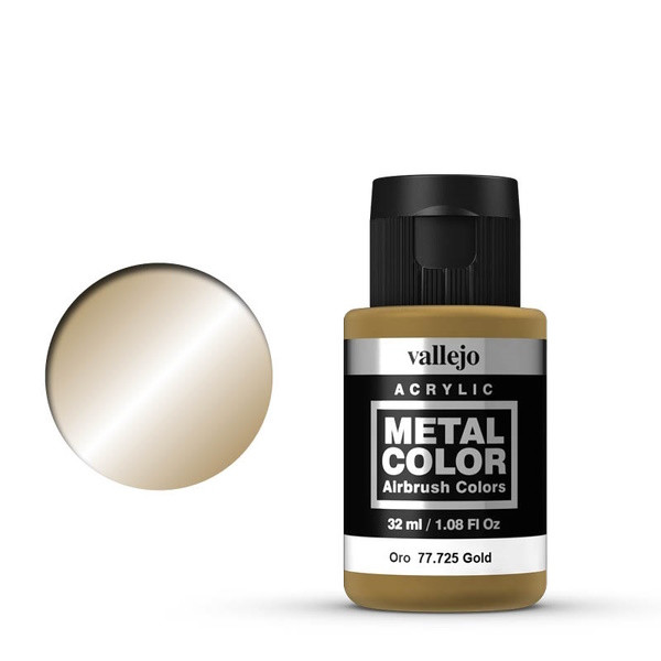 Vallejo Metal Color gold acrylic paint, 32ml 77725 DAR01081 - 1