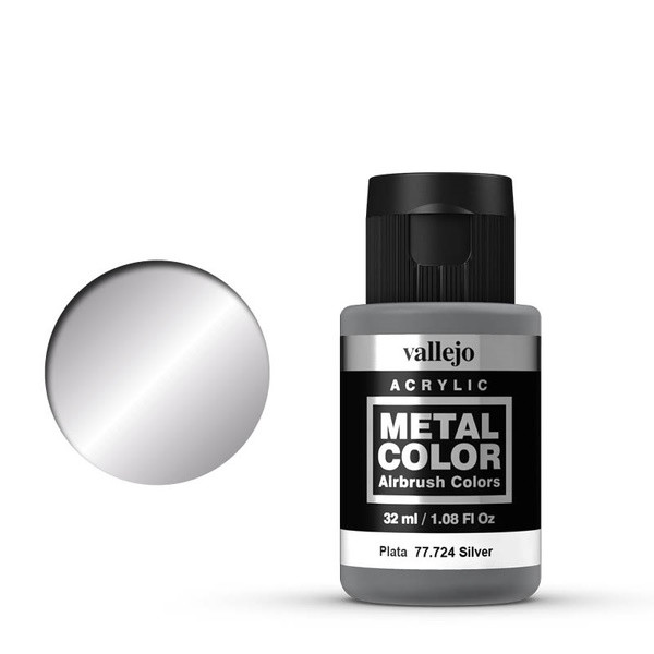 Vallejo Metal Color silver acrylic paint, 32ml 77724 DAR01080 - 1