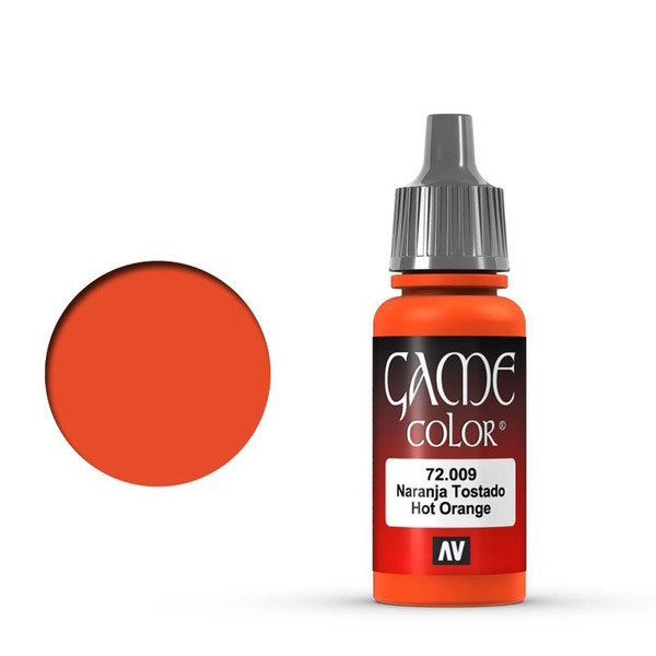 Vallejo hot orange acrylic paint, 17ml 72009 DAR01066 - 1