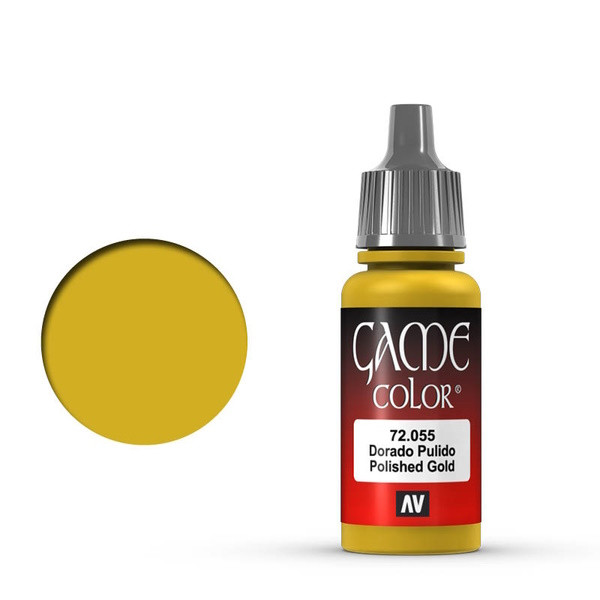 Vallejo polished gold acrylic paint, 17ml 72055 DAR01074 - 1