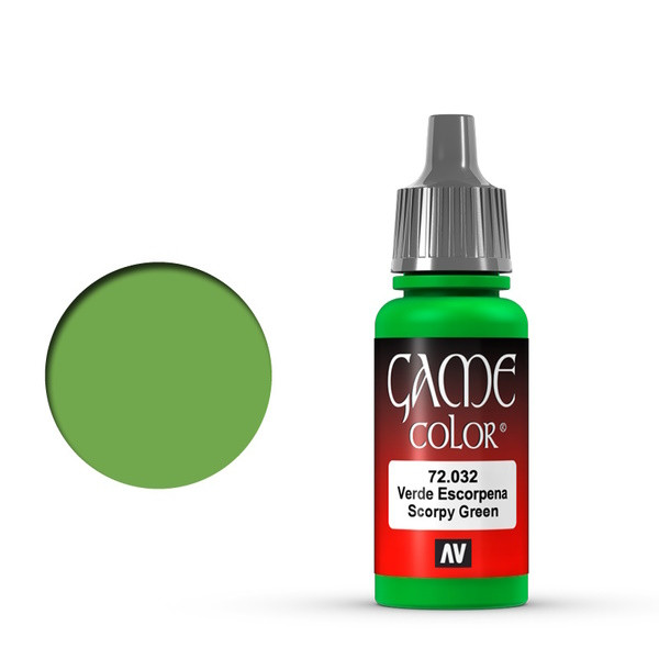 Vallejo scorpy green acrylic paint, 17ml 72032 DAR01071 - 1