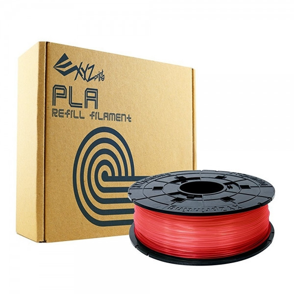 XYZprinting transparent red PLA filament 1.75mm, 0.6kg (Refill) RFPLBXEU02D DFP05019 - 1