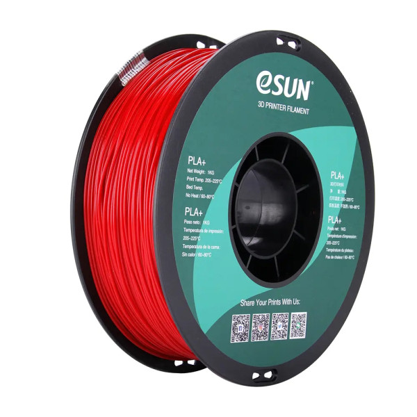 eSun PLA+ filament 1.75 mm Fire Engine Red 1 kg  DFE20283 - 1