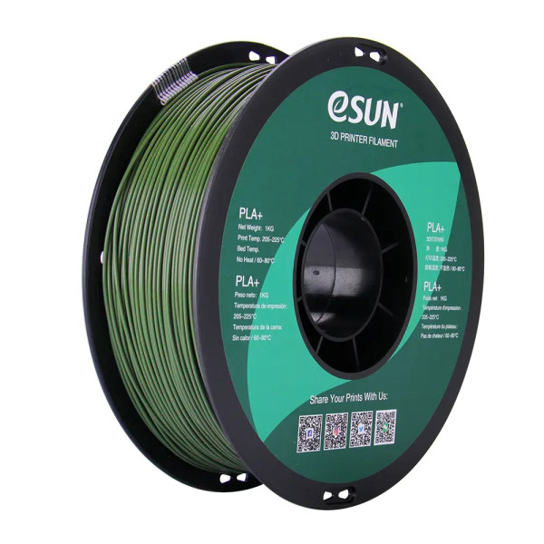 eSun PLA+ filament 1.75 mm Olive Green 1 kg  DFE20278 - 1