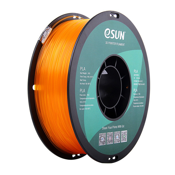 eSun PLA filament 1.75mm Glass Orange 1kg PLA175GO1 DFE20066 - 1