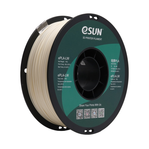 eSun ePLA-LW filament 1.75 mm Natural 1 kg ePLA-LW175N1 DFE20225 - 1