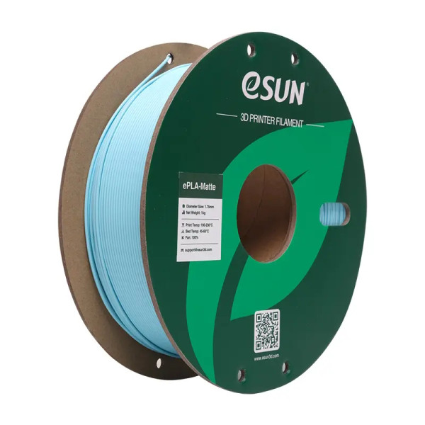 eSun ePLA-Matte filament 1.75 mm Light Blue 1 kg (paper spool)  DFE20250 - 1