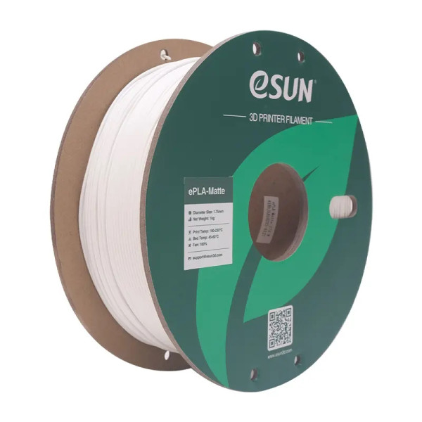 eSun ePLA-Matte filament 1.75 mm Milky White 1 kg (paper spool)  DFE20256 - 1