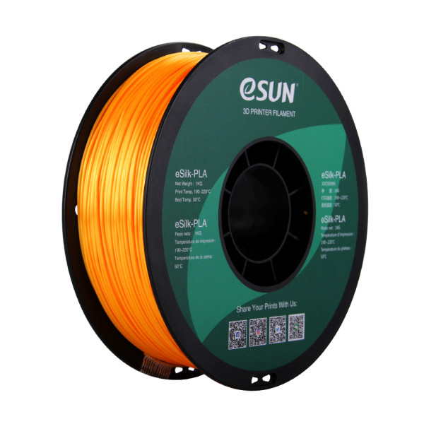 eSun eSilk PLA filament Dark Yellow 1.75 mm 1 kg eSilk-PLA175DY1 DFE20195 - 1