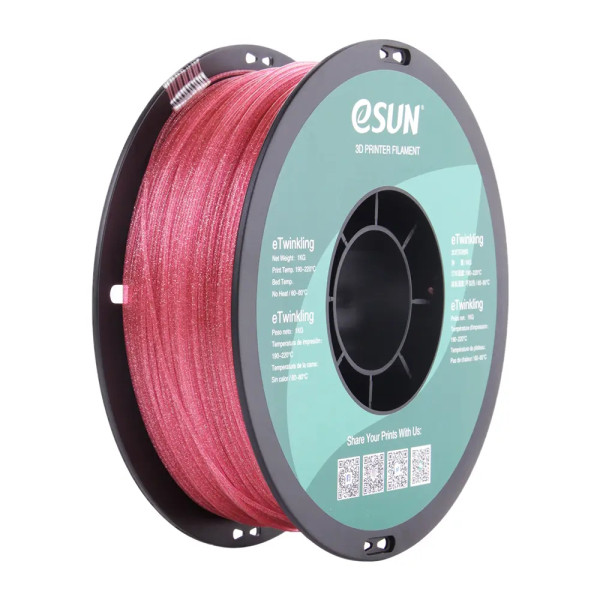 eSun eTwinkling filament 1.75 mm Pink 1 kg  DFE20268 - 1