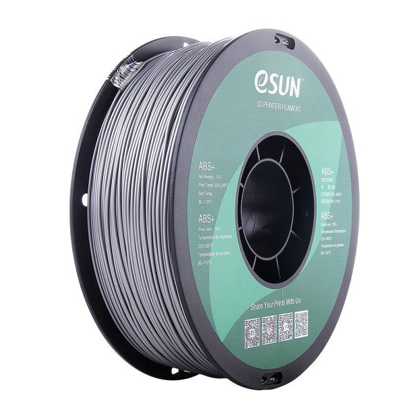 eSun silver ABS+ filament 1.75mm, 1kg ABS175S1 DFE20030 - 1