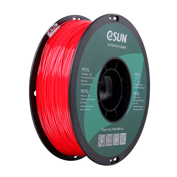 eSun solid red PETG filament 1.75mm, 1kg PETG175SR1 DFE20043 - 1