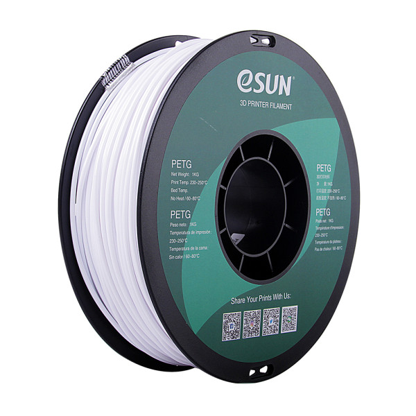 eSun white PETG filament 2.85mm, 1kg PETG285SW1 DFE20056 - 1