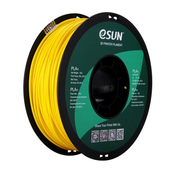 eSun yellow PLA+ filament 1.75mm, 1kg PLA175Y1 DFE20207 - 1